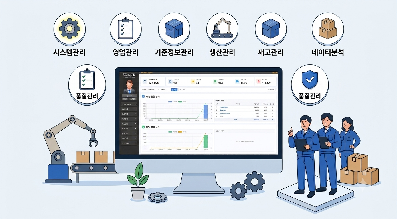 헬로솔루션 제조 업무 통합 관리 구성